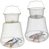 Galvanized Steel Wire Fish Baskets, Collapsible Wire Fish Baskets, Portable Fishing Basket Fishing Net Cage