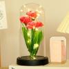 Valentine's Gold Folie Rose Glass Nattlys - Evig blomst Kreativ Ornament Bursdagsgave