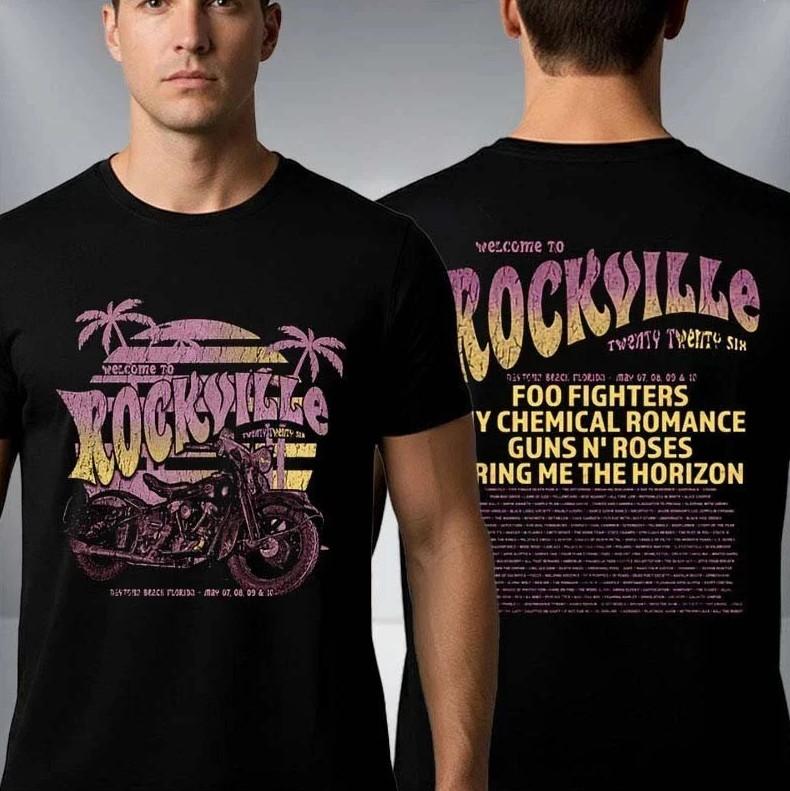 Welcome To Rockville 2026 Festival At Daytona Beach Fl On May 7 10 2026 T-Shirt XXXL