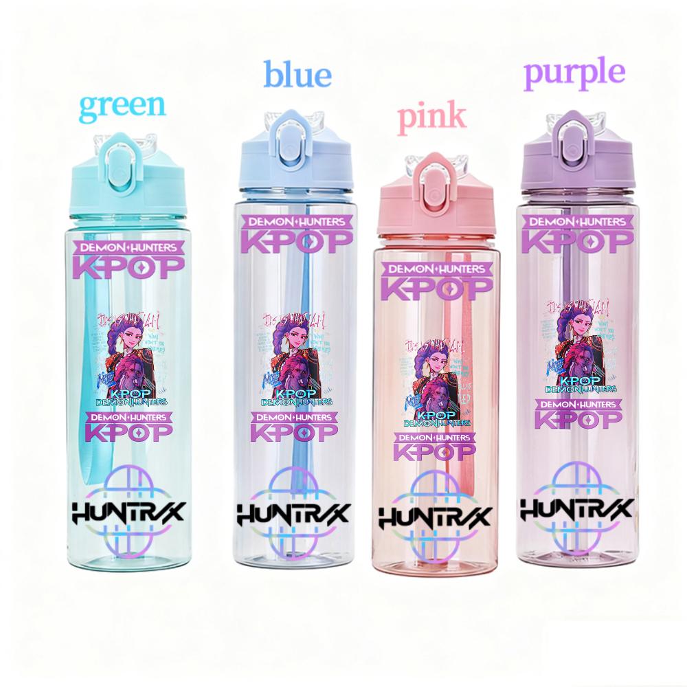 Demon Hunters Fashion Cups Girls High Quality Water Bottle Sport Leak Proof Plastic Cute Cup Students Gifts KPOP for Kid Friendly Entertaining Fun