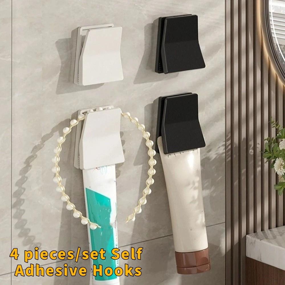 4 PCS/SET Wall Mount Self Adhesive Hooks Punch-free Household Kitchen Storage Clip Waterproof Dishwashing Glove Hook Kitchen