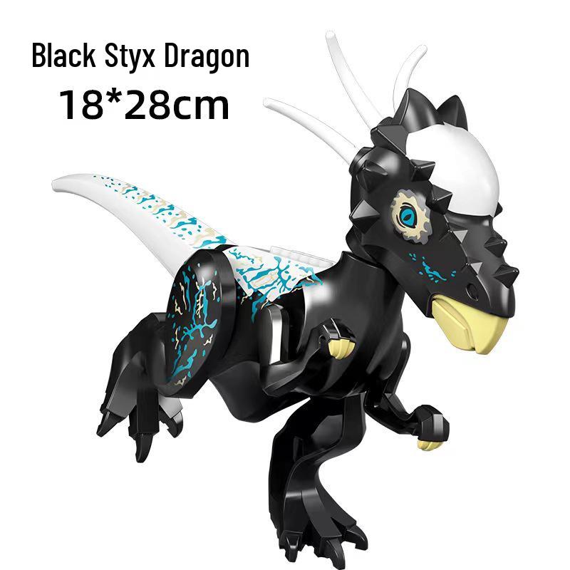 Jurassic Dinosaur Building Blocks: Assembled T. Rex, Brachiosaurus, Carnotaurus, Dilophosaurus