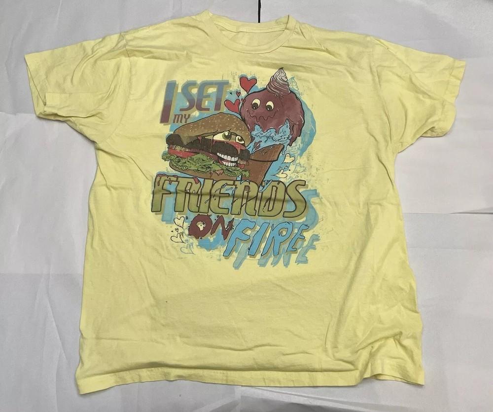 I Set My Friends On Fire Band Yellow Cotton T Shirt Full Size S-5XL HRB652 Unisex T-Shirt