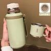 Botella de agua térmica de 600 ml, termo de acero inoxidable para mantener el agua fría y caliente, termo para té, café y termos.
