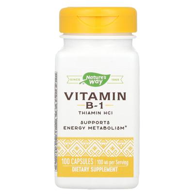 Nature's Way, Vitamin B-1, 100mg, 100 kapslí