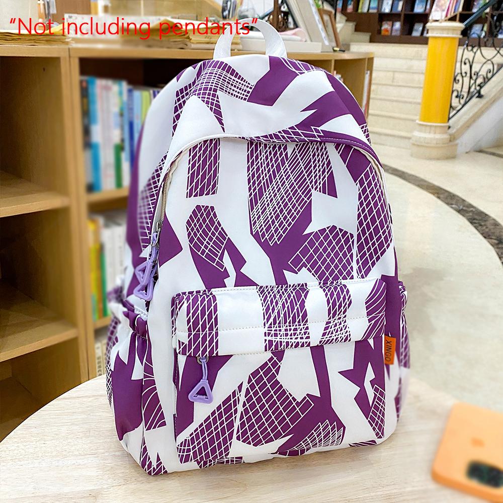 

Backpack 2025 New Personalized Graffiti Backpack Travel Bag College High School Backpack Computer Bag фиолетовый