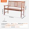 Outdoor Bench 48 In/121.9 Cm Wood Garden Bench 700 Lbs/317.5 Kg Park Patio Yard Porch Bench
