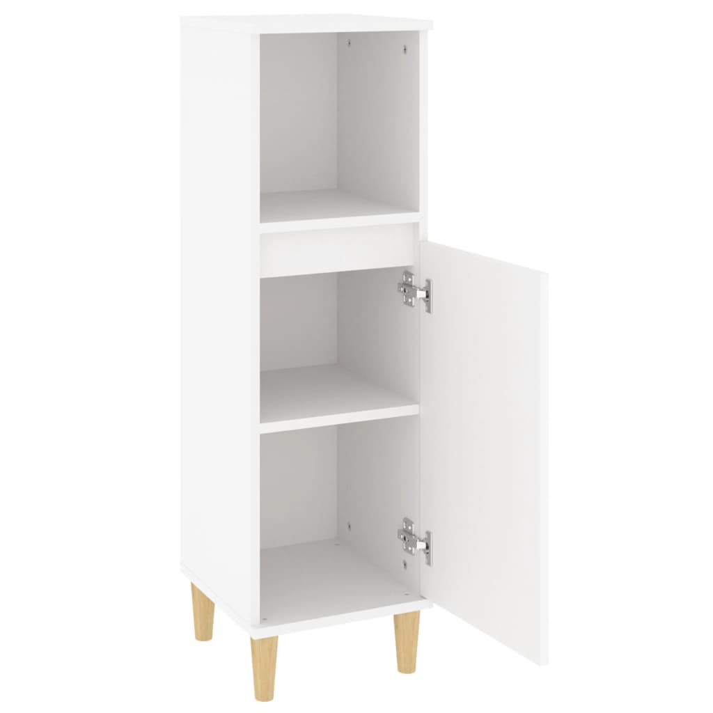 Badezimmerschrank, 2-stufiger Stauraum Und Offene Regale, Badezimmerschrank Zur Aufbewahrung, 30x30x100 Cm