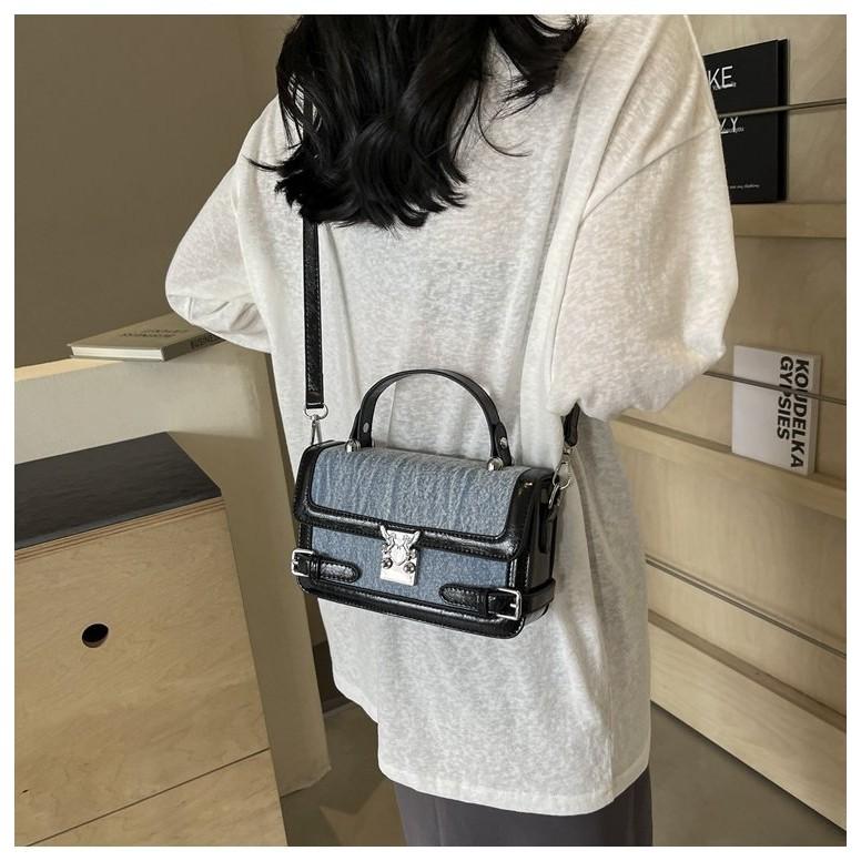 IELGY Exquisite Fashionable Handbag Fashionable All-Match Contrast Color Shoulder Bag High-End Light Luxury Trendy Cross-Body Bag