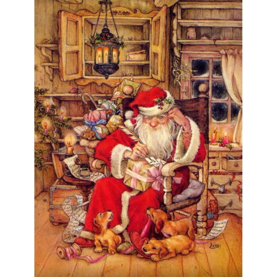 

5D DIY полная круглая алмазная живопись для мальчиков и девочек Алмазная вышивка горный хрусталь мозаика картина Рождественский подарок украшение дома Full Round 20x30CM