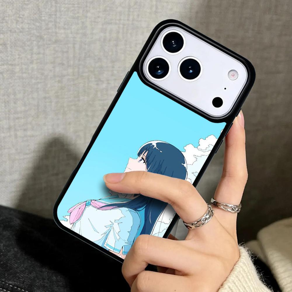 Capa Case for iPhone 17 Air 16 Pro Max 15 Plus 11 13 Mini 14 12 Back Phone Cover Japanese Style Anime Girl