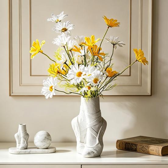 Balletsko Blomstervase Moderne Blomsterarrangement Borddekoration Abstrakt Kunst Danse sko Dekorativ Vase til Sofabord Kontorhylde Gaver