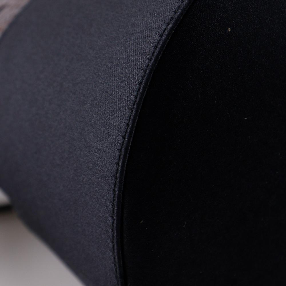 BOTTEGAVENETA Geldbörse Handtasche Perforiertes Leder Fransen Schwarz / Braun Satin/Leder Damen Gebraucht