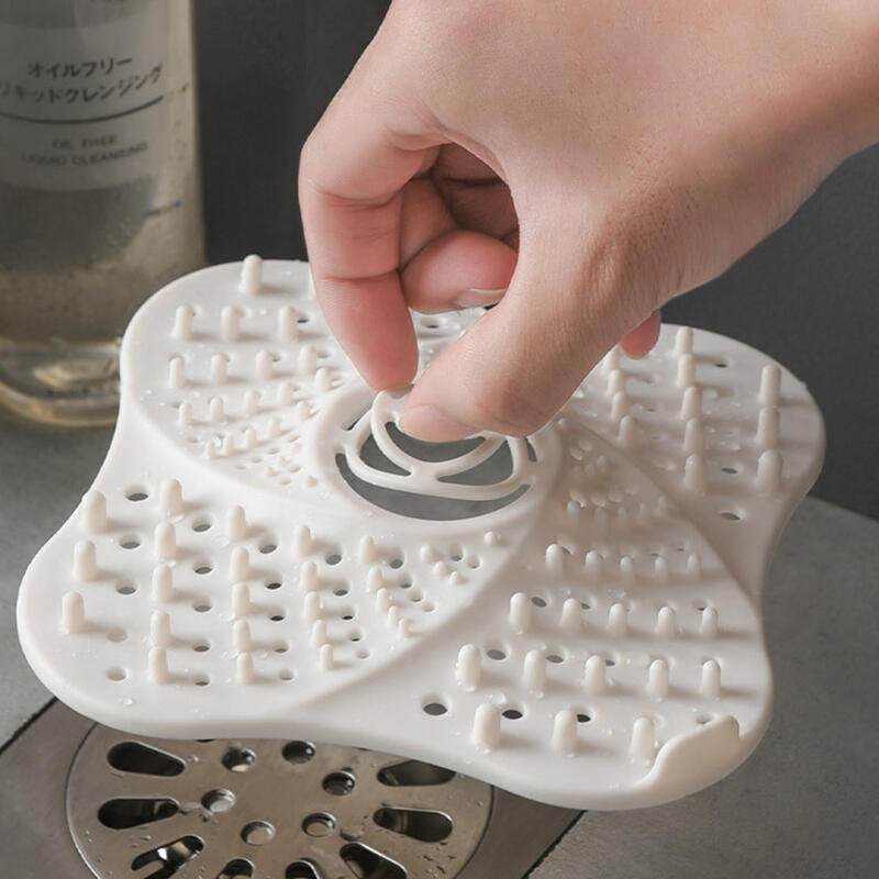 

Silicone Whirlwind Hair Strainer Drain Cover DD-11044 black