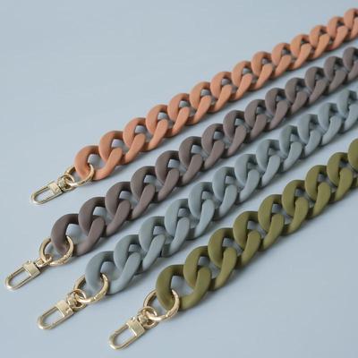 Nieuwe mode vrouw handtas accessoire ketting mat kakhi grijs oranje hars ketting mat riem vrouwen clutch schouder portemonnee ketting