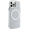 Guess Guhmp12Mhtrms Iphone 12/12 Pro 6.1 Srebrny/Silver Hard Case Metal Outline Magsafe