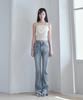 Awodeijeu Slash Line Bootcut Denim Pants [Light Blue]