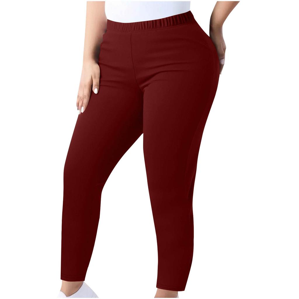 Women's High-waisted Slimming Leggings Plus Size Elastic-waisted Legs Long Pants
