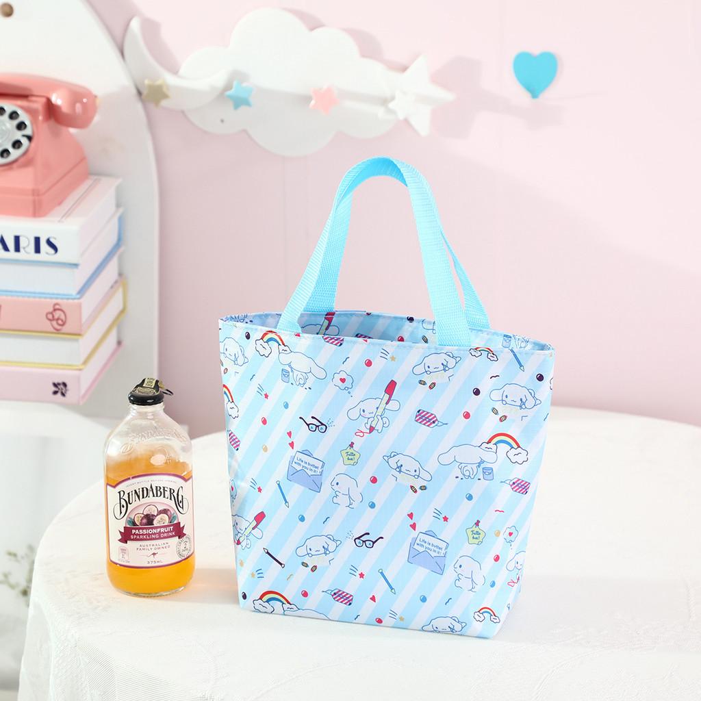 Oxford Cloth Lightweight Lunch Bag With Kuromi Labubu Print Design For Office Use And Outdoor Storage