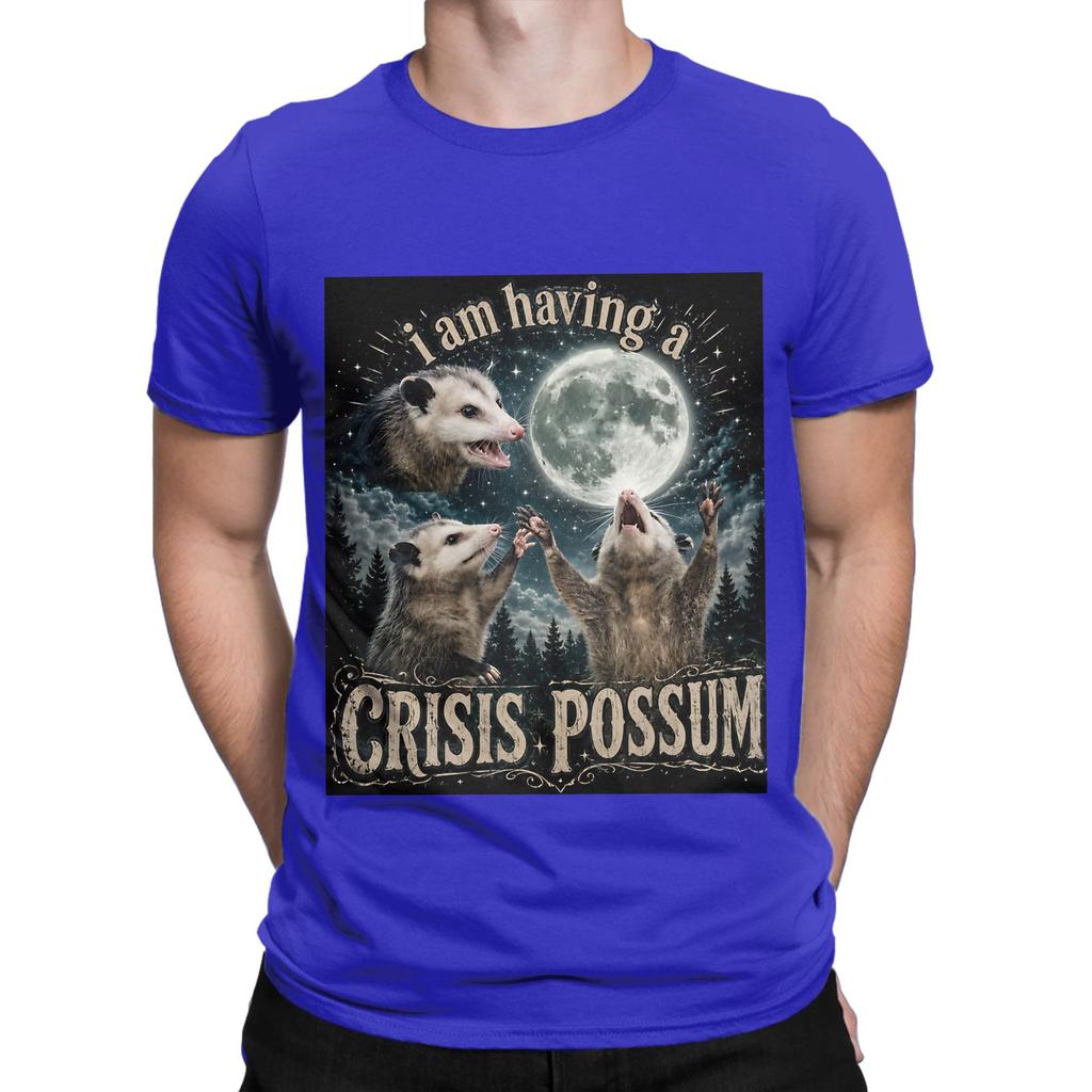 I am having a crisis possum Funny 100 Cotton TShirt Possum Tops Tees For Unisex