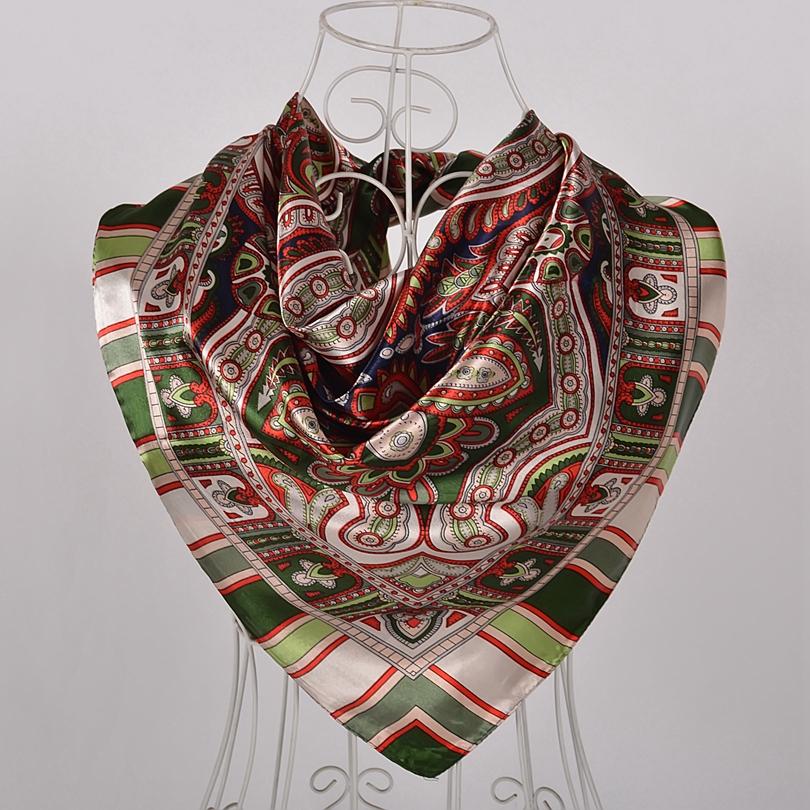 BYSIFA|Navy Blue Pink Silk Square Scarf Printed Women Brand Satin Scarves Shawls China Style Peach Blossom Design Head Scarf