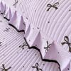 1 pc Long Couple Pillow Shams 100/120/150/180cm Long Pillow Cover with Ruffles Decorative Soft Purple Quilted Pillowcases Cover