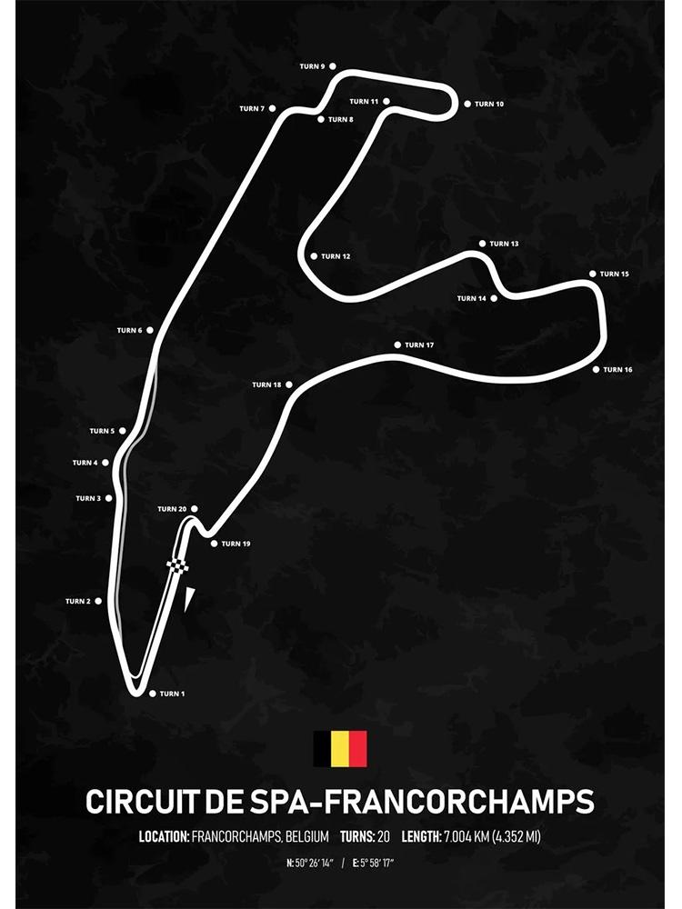 Tekstura toru wyścigowego F1 kalendarz sezonu 2023 plakaty ścienne drukowany obraz obraz na płótnie malarstwo do salonu Home Decor