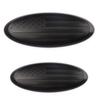 1Pc 7/9 inch Matte Black American US Flag Emblem Car Front Grille Rear Tailgate Oval Cover Badge for F-150 F-250 F-350 Explorer Edge