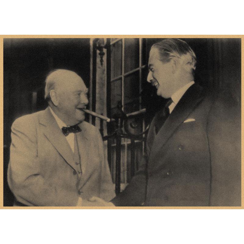 Großes inspirierendes Winston Churchill Retro Kraftpapier Poster für die Wanddekoration im Studentenwohnheim