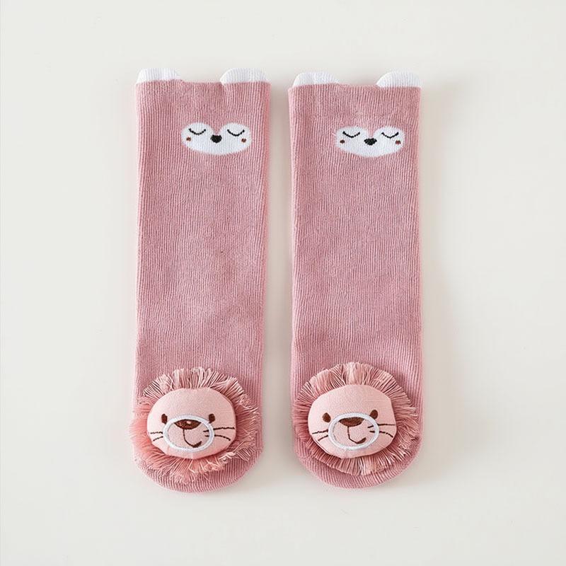 Baby Winter Cartoon Long Sock 3D Animal Over-the-Knee Cotton Socks for Boys and Girls Non-Slip Toddler Socks Christmas Gift