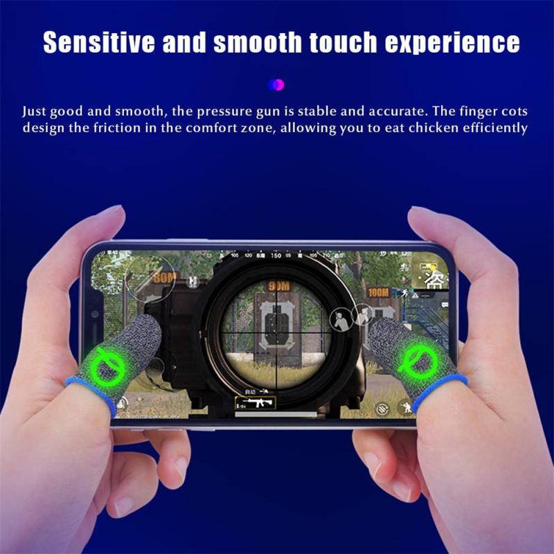 Gaming Finger Sleeve Ultra-thin Silver Fiber Breathable Luminous Touch-Screen Fingertips Finger Cots