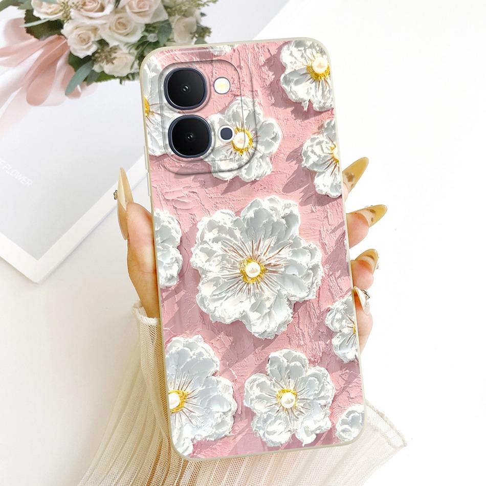 For Vivo Y31d Y51 Pro Y500i Cute Cat Flower Cartoon Phone Case For Vivo Y31D Y51Pro Y500i Soft Silicone Covers Bumpers