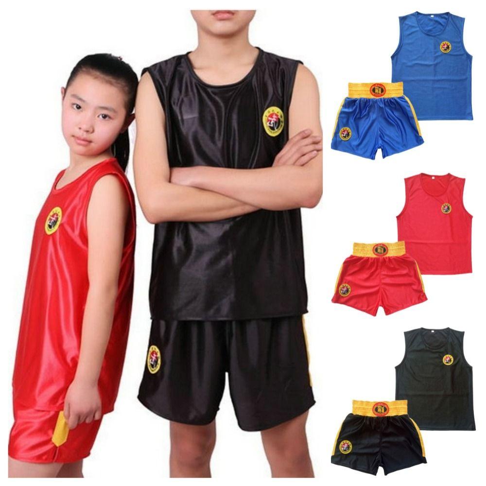 Shorts y Camisetas Chaleco de Combate Libre MMA Muay Thai Uniforme Sanda Traje Dragon Kick Boxing Niños