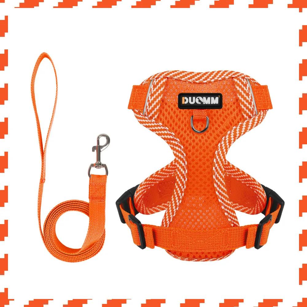 

Новий нагрудний ремінь для собак Дофаміновий нагрудний ремінь для домашніх тварин Світловідбиваючий і дихаючий мотузка для тяги собак Товари для тварин XL помаранчевий