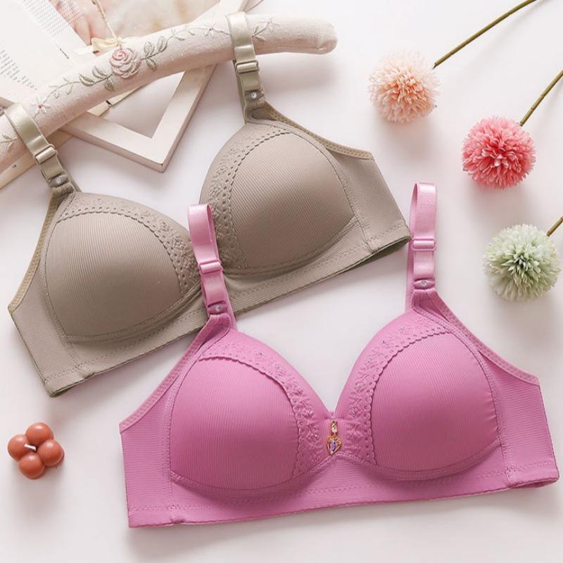 Large Size Full Cup Beautiful Back Adjustable Mother's Underwear Side Anti-sagging No-wire Bra