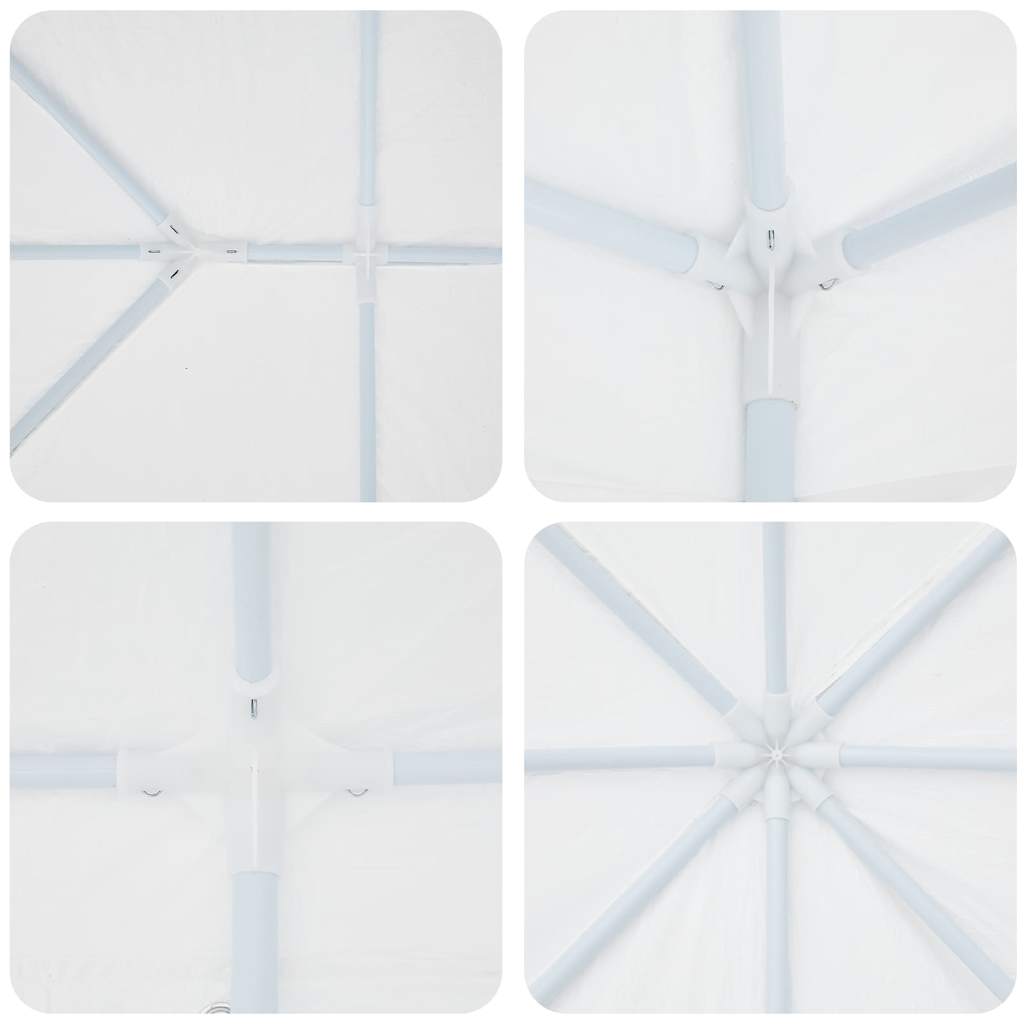 Party Tent White 400 X 400 X 266 Cm Polyethylene and Steel