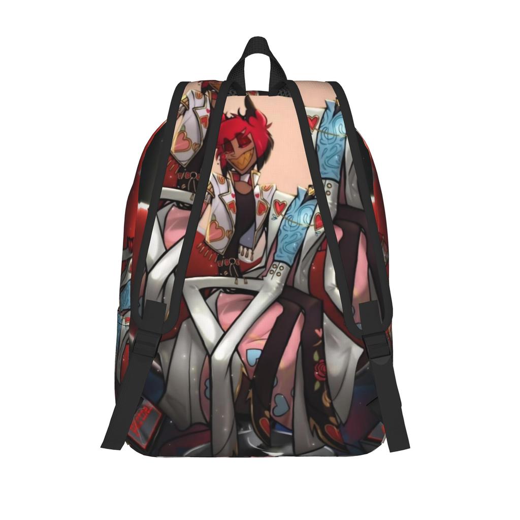 R-Radiostatic Vox Alastor  Fashion Backpack with Pocket High School Work  Daypack for Men Women Laptop Canvas Bags