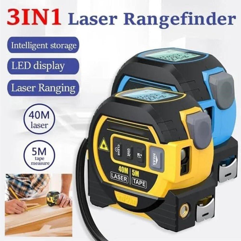 

3 In 1 Laser Measure Tape Measure Digital Laser Distance Meter Tool New Laser Rangefinder blue-40m
