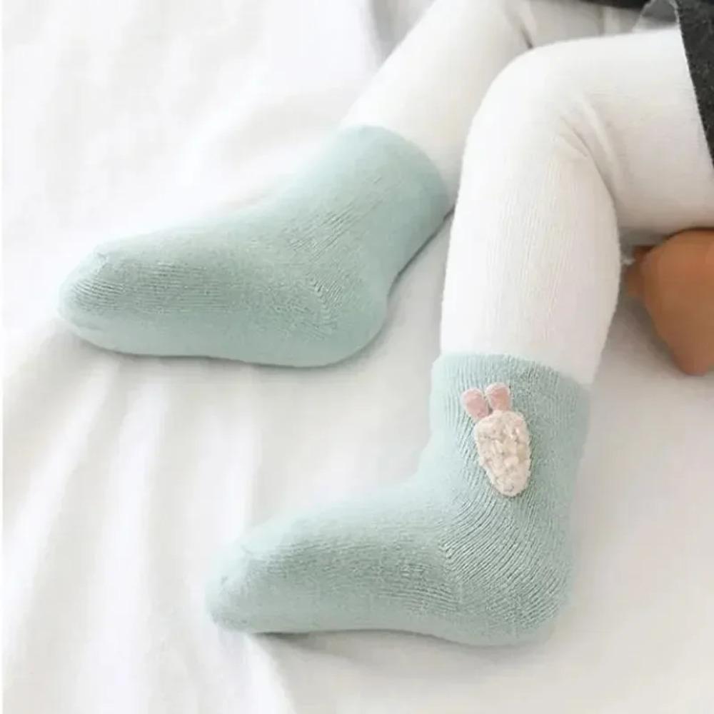 Warm Winter Baby Socks Cute Soft Autumn Newborn Baby Girls Socks Bunny Infant Baby Boy Shoe Socks for Toddler Infants