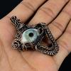 Evil Eye Pendant, 999 Copper Wire Wrapped Gemstone Jewelry, Handmade Pendant, For Mother Day