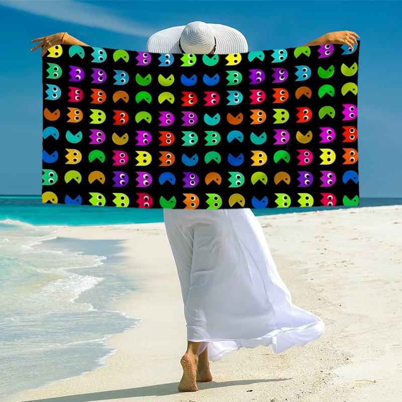 Pixel Game Fashion Beach Towel: Ideal for Summer Adventures Soft, absorbent and quick drying suitable for swimming and bathing