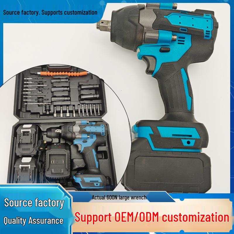 Portable High Torque Lithium Battery Impact Wrench with Electric Brushed Motor