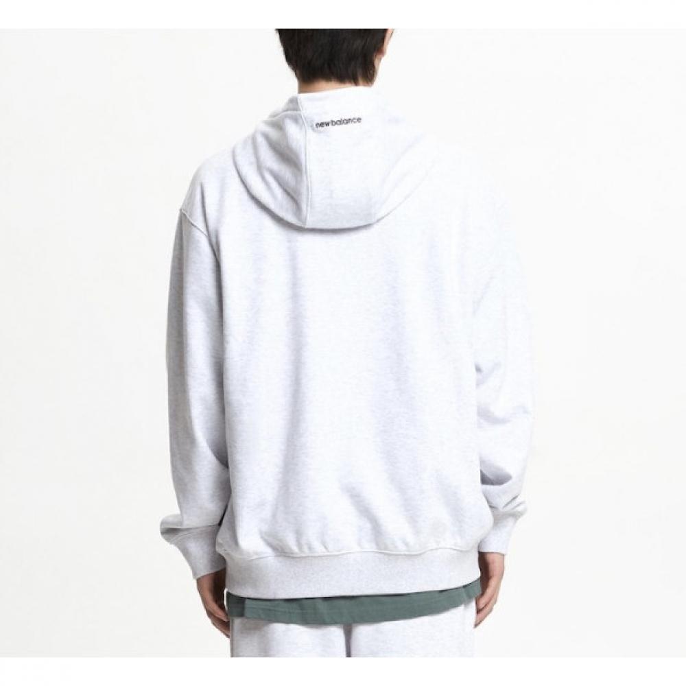 New Balance Uni Small Logo Hooded Zip Up Semi Overfit B1 Nbmdf11203 16