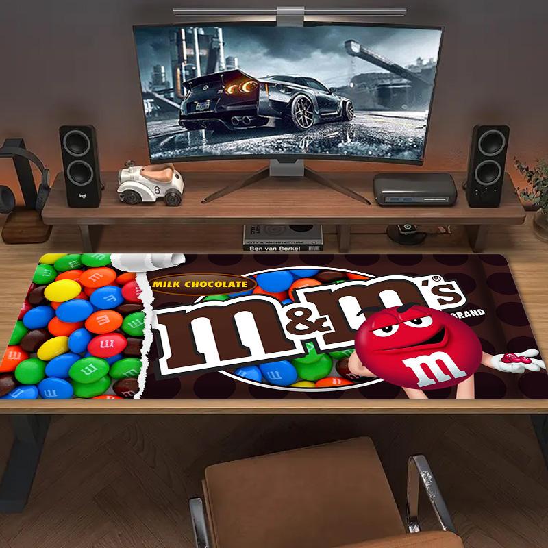 M&m Color Mouse Pad Large Gaming Table Cushion Non-slip Laptop Tablet Big Mousepad XXL Mat Mini PC Playmat With Lock edge
