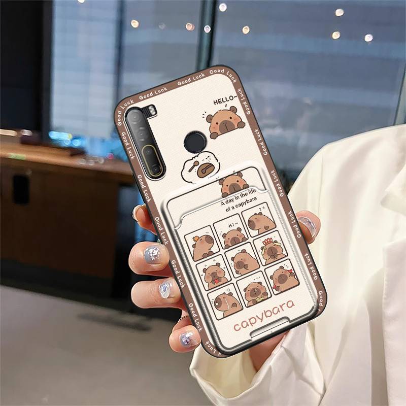 Card bag Cute Phone Case For HTC Desire 20 Pro/D20 Pro Graffiti Soft case Anti-knock Back Cover protective TPU Anti-dust