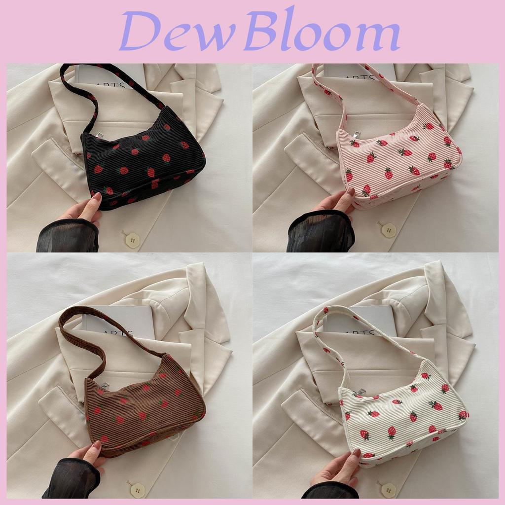 Stylish Minimalist Shoulder Bag For Casual Summer Outings Trendy Strawberry Print