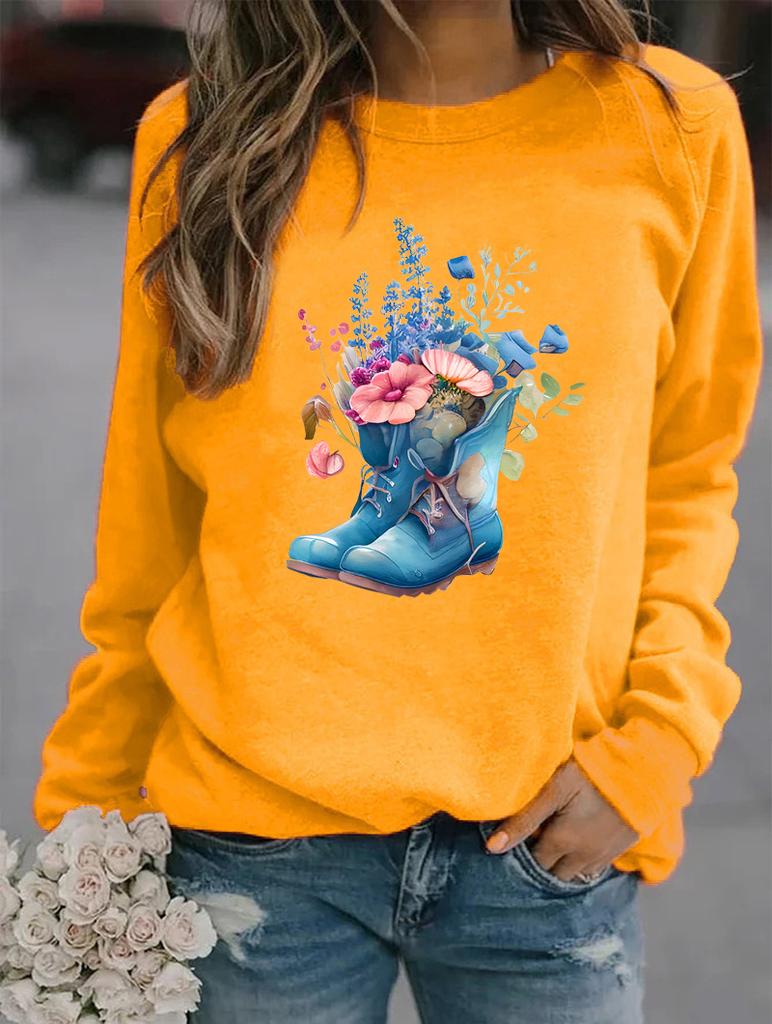 Women's Winter Round Neck Sweater with Long Sleeves, Showcasing a Variety of Fashionable Patterns