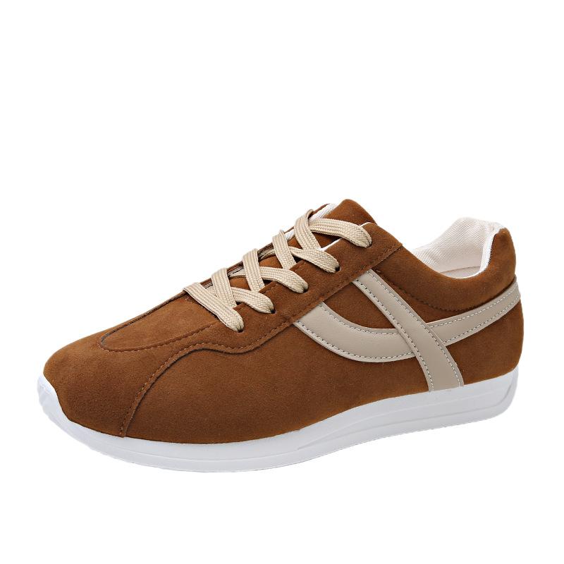 

Large size sports shoes women s new spring and autumn tide Korean version versatile student leisure sports flat baseplate shoes 43 коричневый