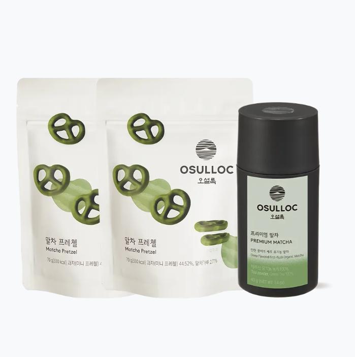 

Набор премиального чая матча Osulloc – Коллекция корейского зеленого чая с острова Чеджу и сладостей 1 Gift Set