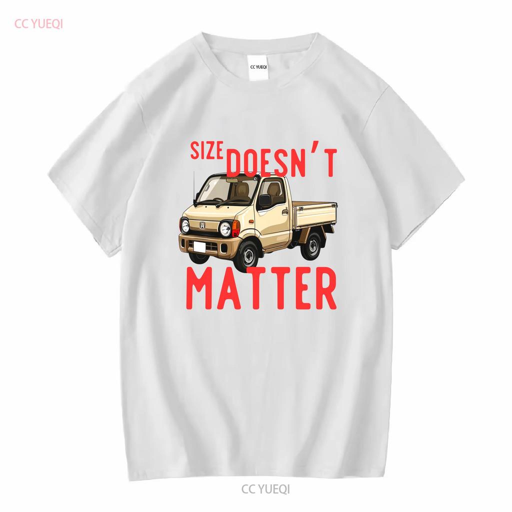 Size Doesn't Matter T Shirt Kei Truck JDM Funny Long or Short Sleeves Vintage Washed Stylish Homme Breathable Slightly Graphic